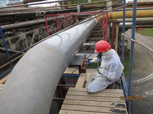 Окраска газовой трубы