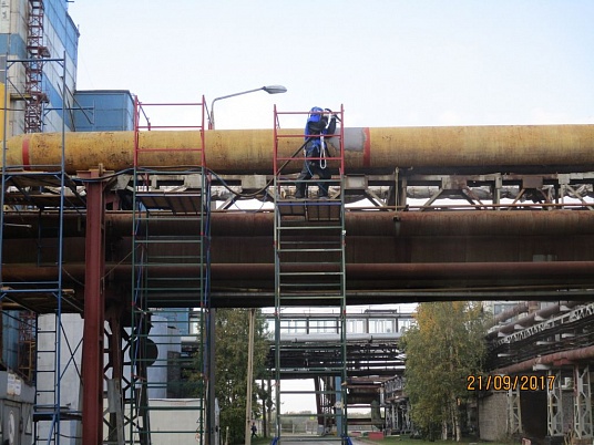 Окраска газовой трубы
