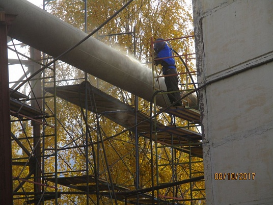 Окраска газовой трубы