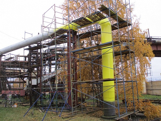 Окраска газовой трубы