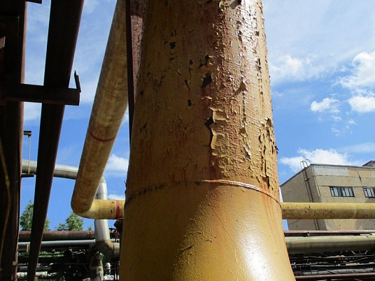 Окраска газовой трубы